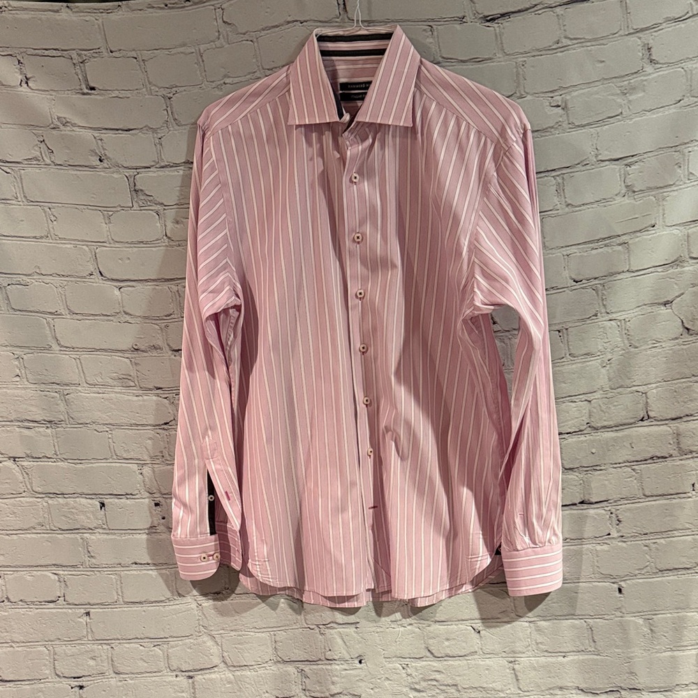 Hammer Made 41/16 Dress Shirt Pink Stripe